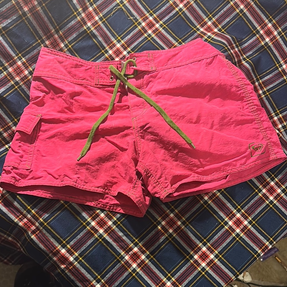 Roxy Pink Cargo Shorts Lightweight Quick-Dry